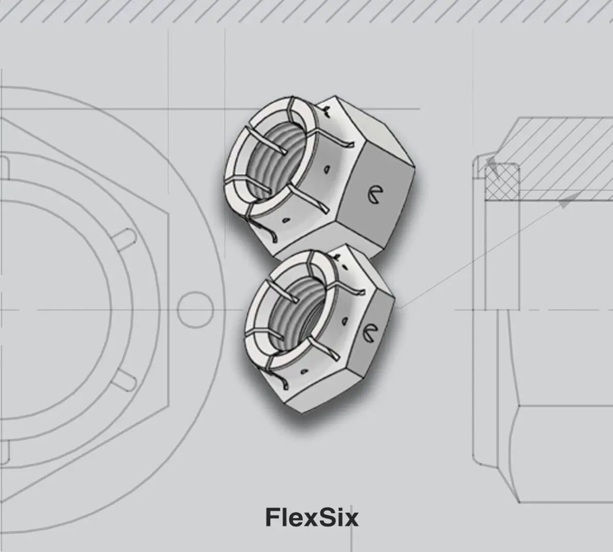 All Metal FlexSix - defense industry locknut