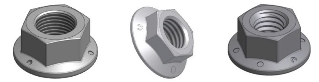 Internally Threaded Specialty Locknut - Free-spinning Flange Nuts