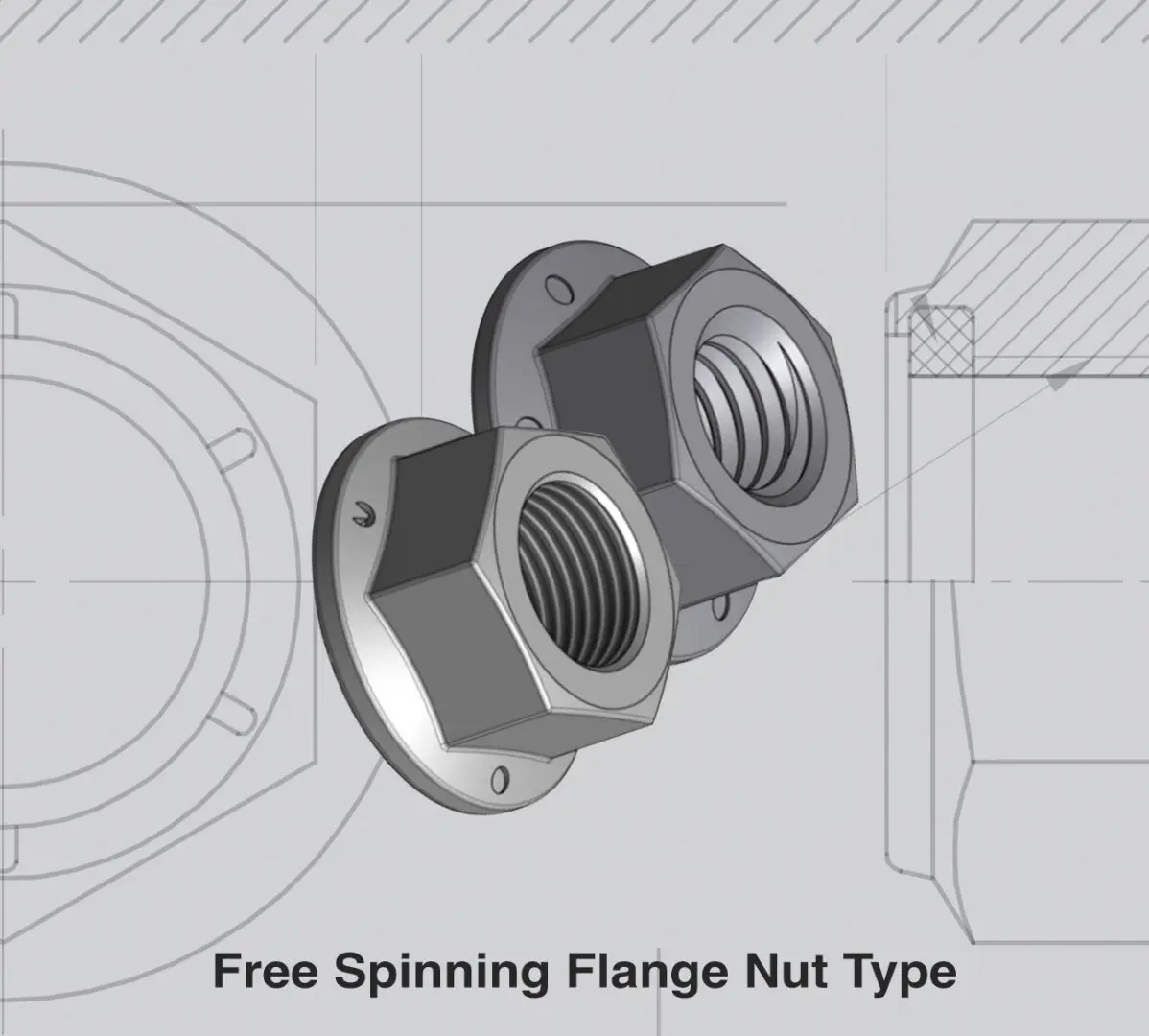 Free-Spinning Flange Nut Type